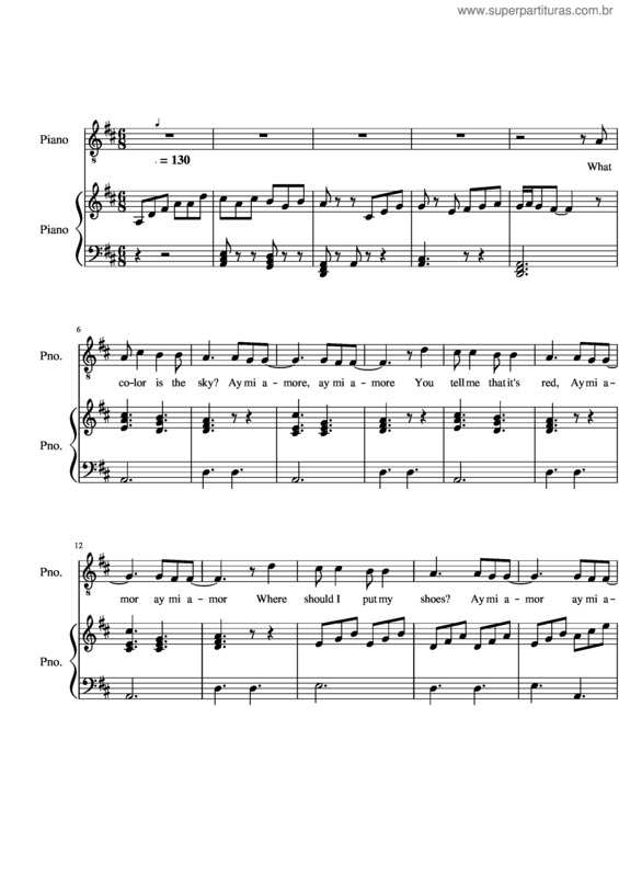 Partitura da música Un Poco Loco