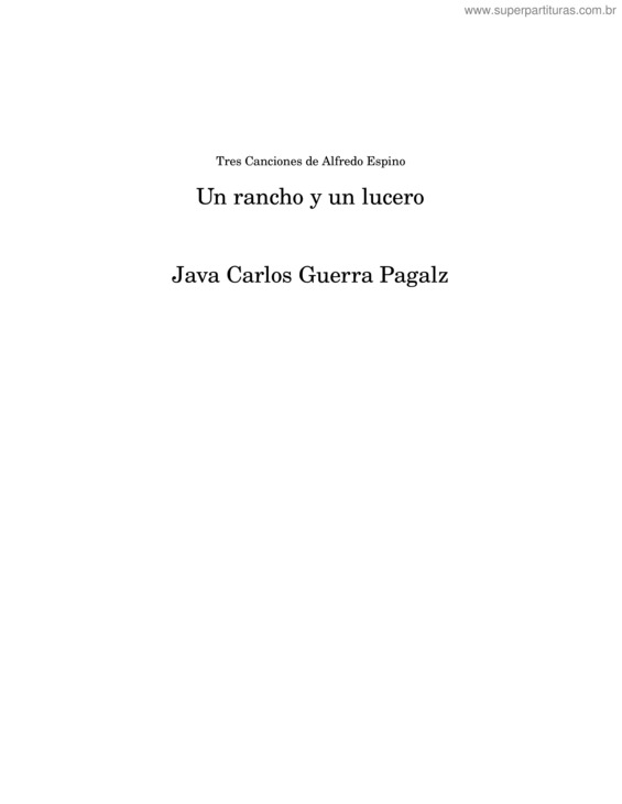 Partitura da música Un Rancho Y Un Lucero