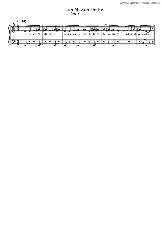 Partitura da música Una Mirada De Fe