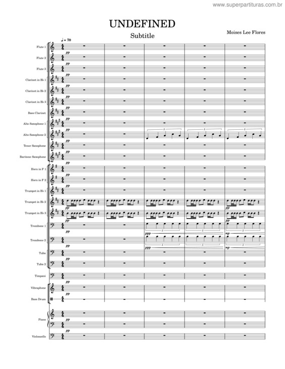 Partitura da música Undefined