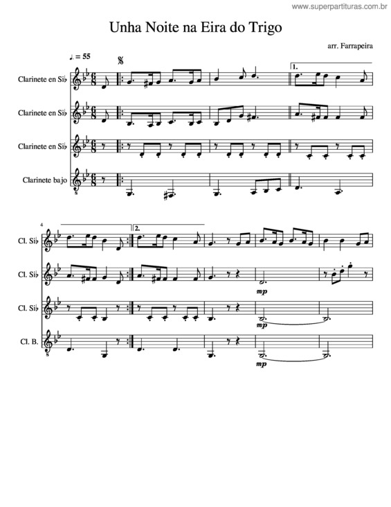 Partitura da música Unha Noite Na Eira Do Trigo
