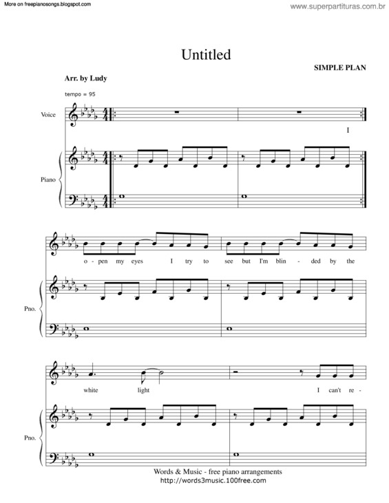 Partitura da música Untitled v.4