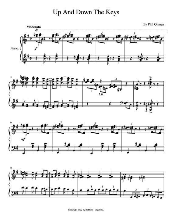 Partitura da música Up And Down The Keys