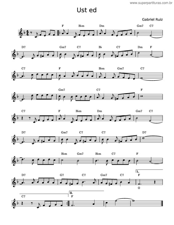 Partitura da música Ust Ed