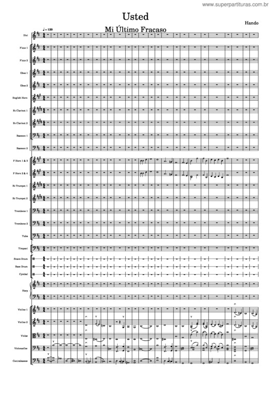 Partitura da música Usted v.4