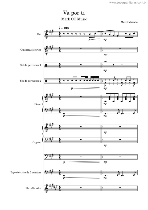 Partitura da música Va Por Ti