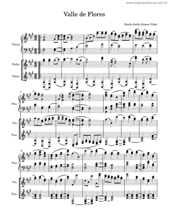 Partitura da música Valle De Flores