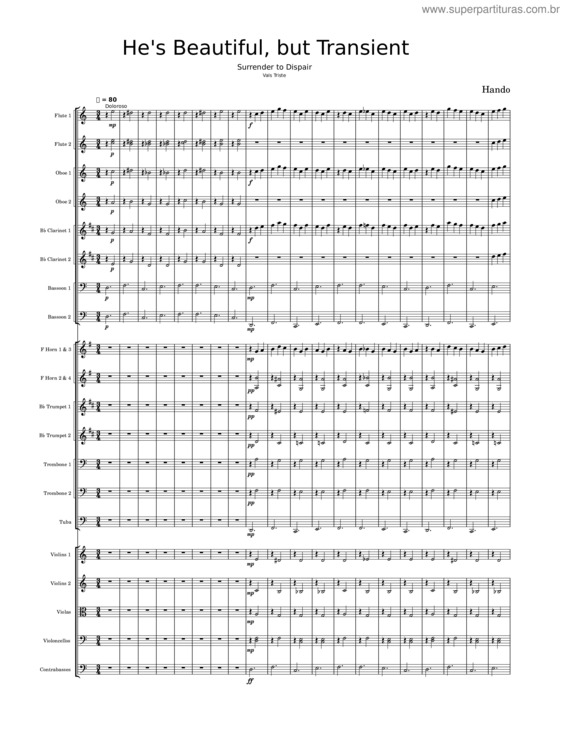 Partitura da música Vals Triste v.3