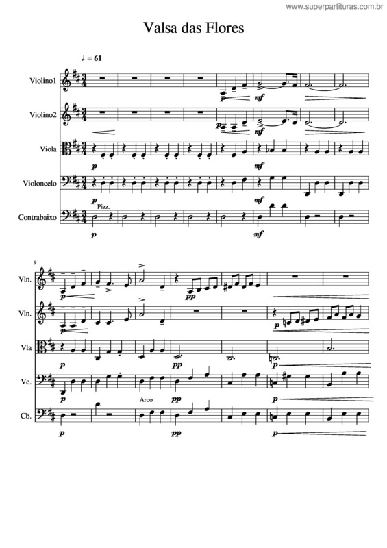 Partitura da música Valsa Das Flores v.6