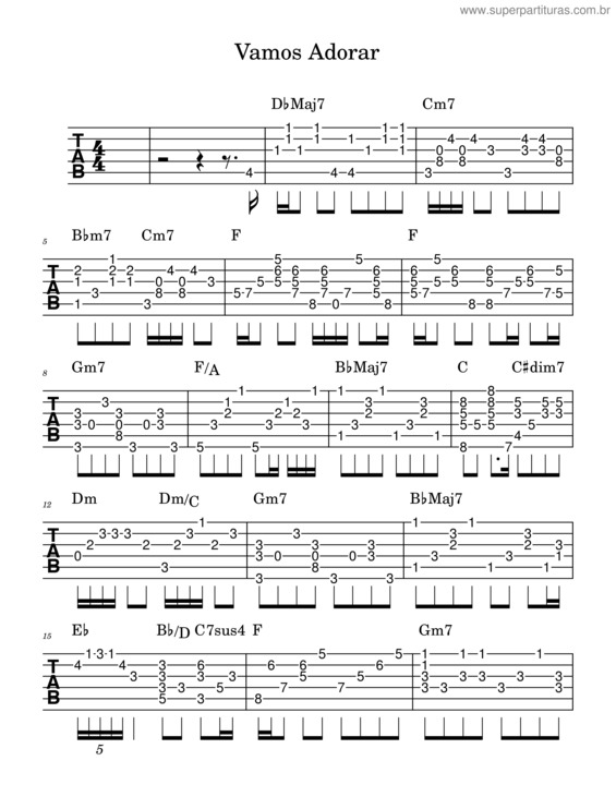 Partitura da música Vamos Adorar A Deus v.5