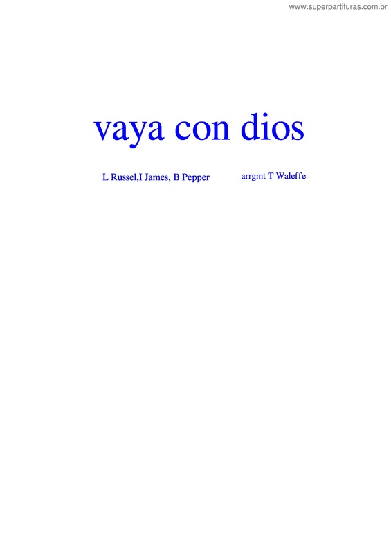 Partitura da música Vaya Con Dios v.2