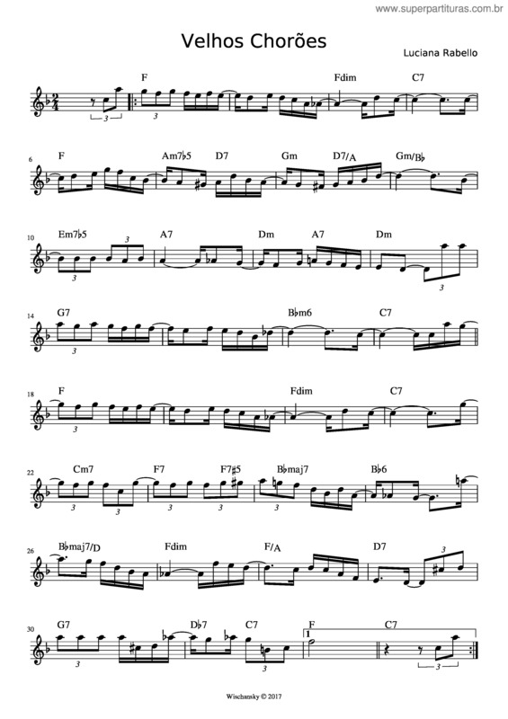 Partitura da música Velhos Chorões v.5