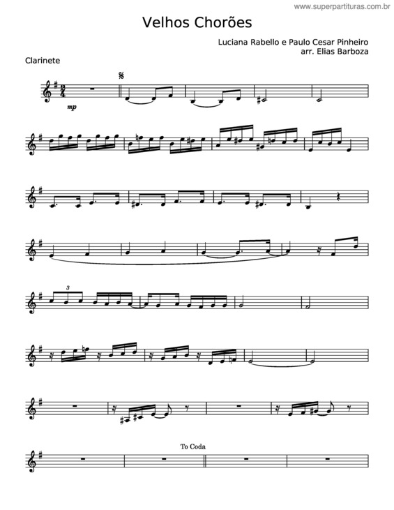 Partitura da música Velhos Choroes v.7