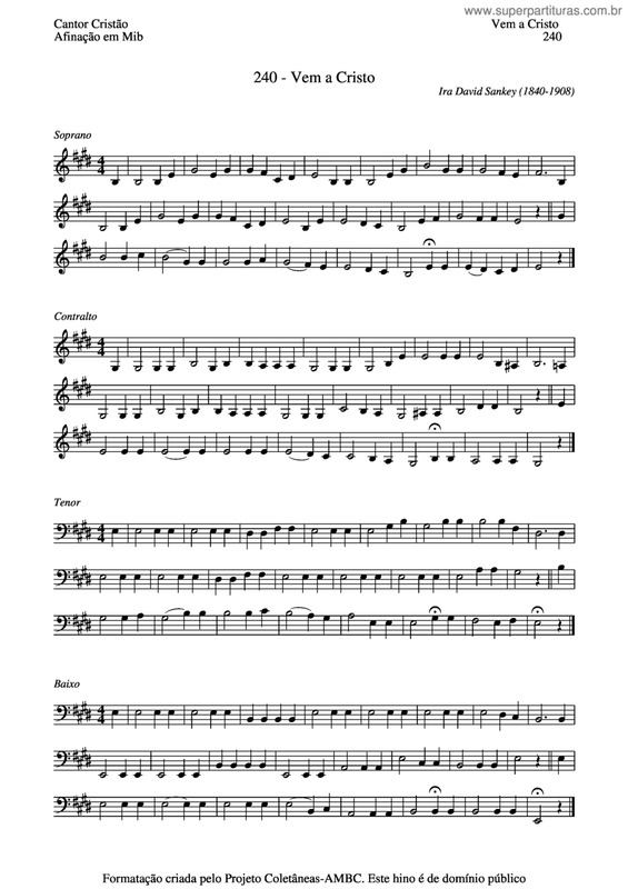 Partitura da música Vem A Cristo v.7