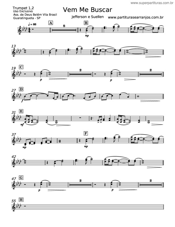 Partitura da música Vem Me Buscar v.11