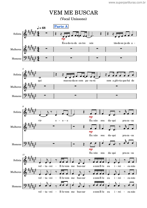 Partitura da música Vem Me Buscar v.13