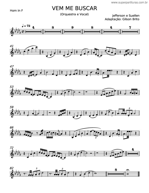 Partitura da música Vem Me Buscar v.22