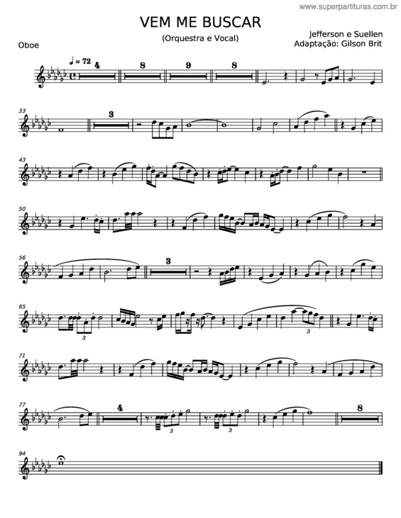 Partitura da música Vem Me Buscar v.23