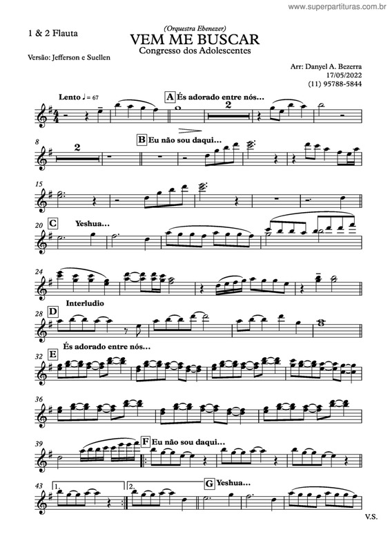 Partitura da música Vem Me Buscar v.3