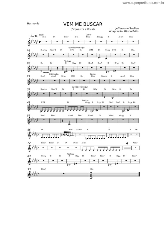 Partitura da música Vem Me Buscar v.4