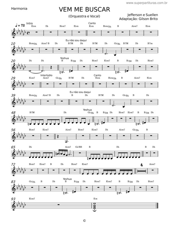 Partitura da música Vem Me Buscar v.6