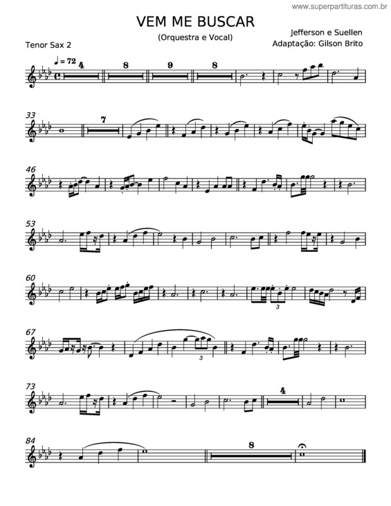 Partitura da música Vem Me Buscar v.7