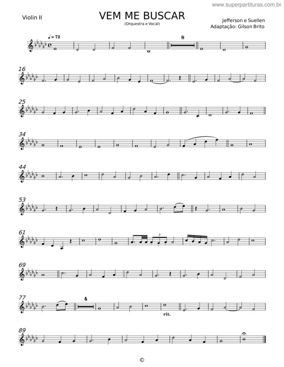 Partitura da música Vem Me Buscar v.8