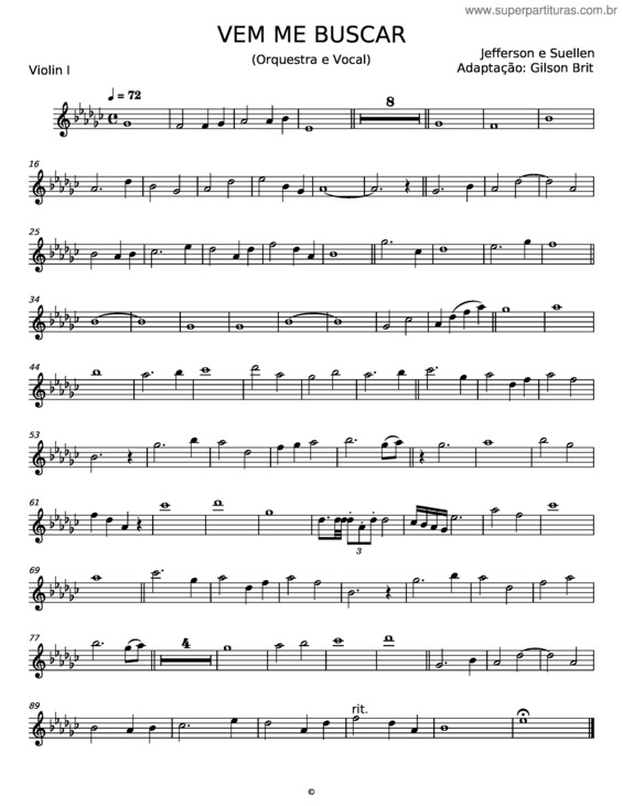 Partitura da música Vem Me Buscar v.9