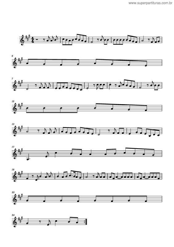 Partitura da música Vem Meu Amor v.3