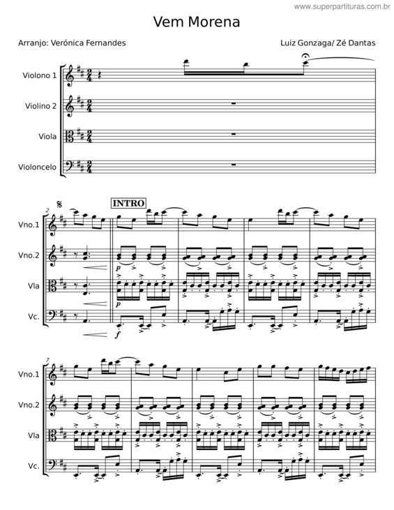 Partitura da música Vem Morena v.5