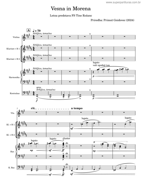 Partitura da música Vesna In Morena