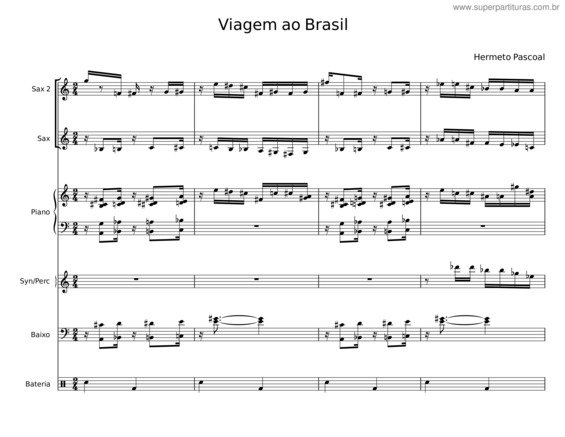 Partitura da música Viagem Ao Brasil