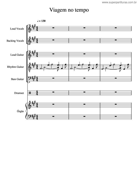 Partitura da música Viagem No Tempo