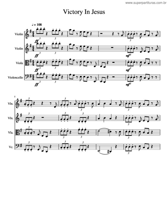 Partitura da música Victory In Jesus v.2