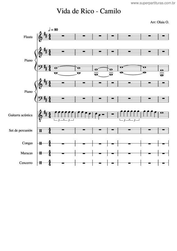 Partitura da música Vida De Rico v.2