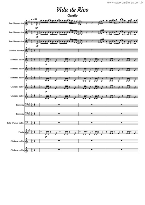 Partitura da música Vida De Rico v.5