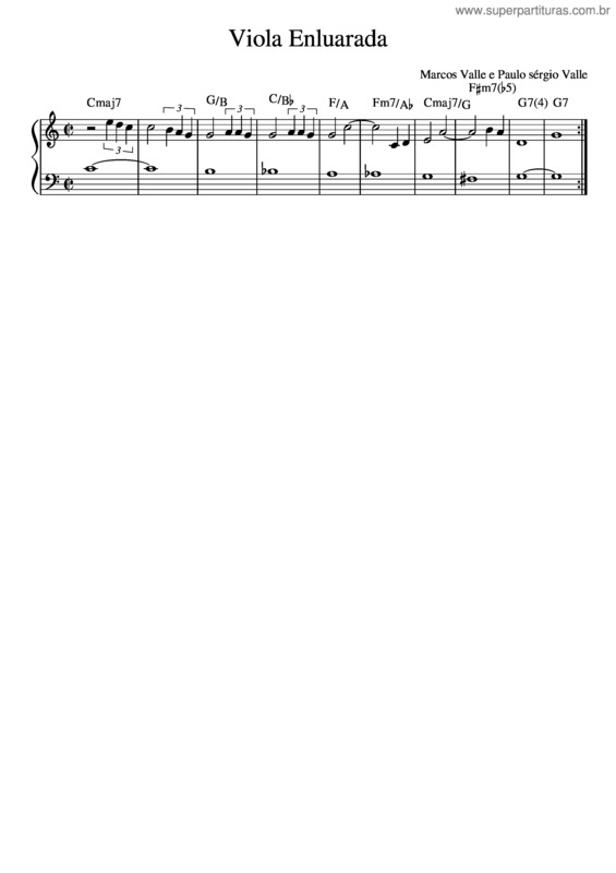 Partitura da música Viola Enluarada v.6