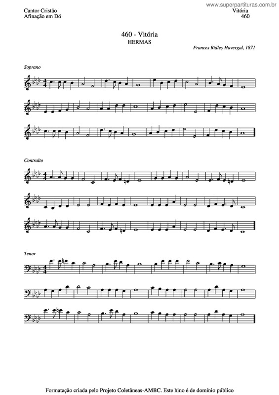 Partitura da música Vitória v.6