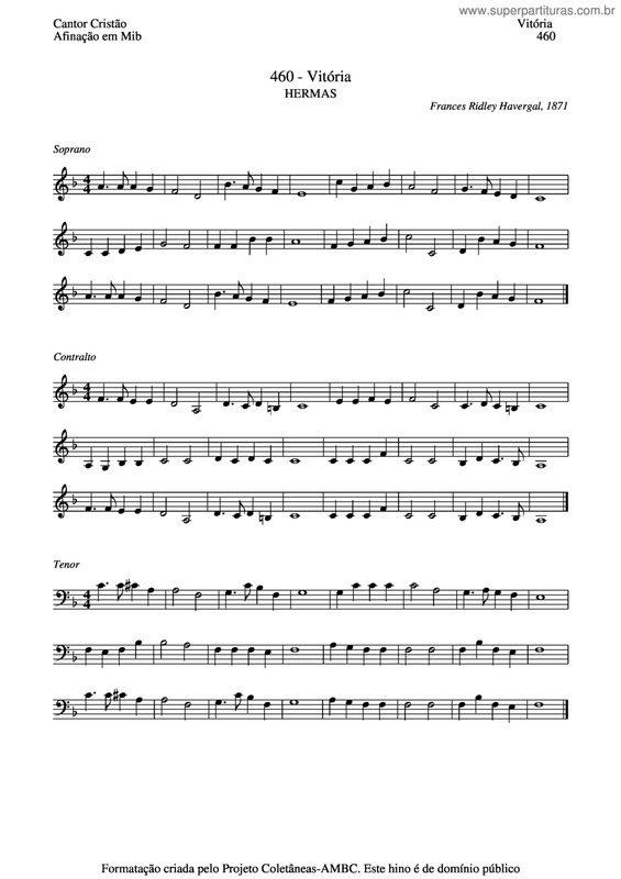 Partitura da música Vitória v.8