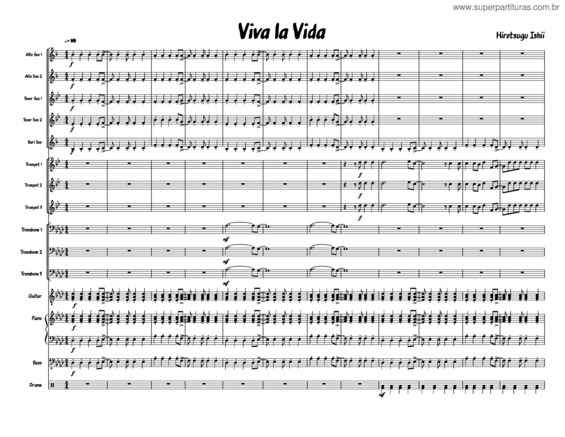 Partitura da música Viva La Vida Full Jazz Band