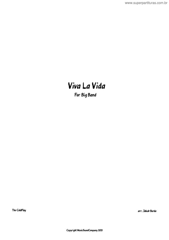 Partitura da música Viva La Vida v.100