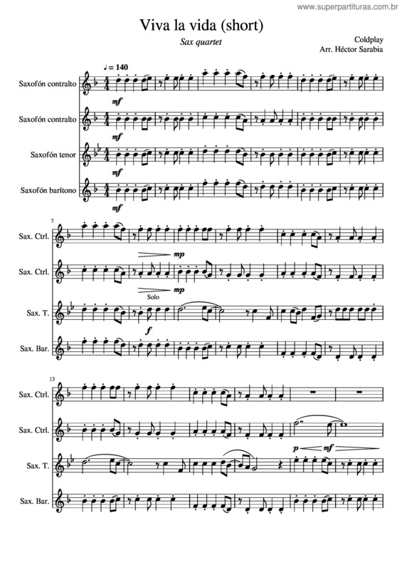 Partitura da música Viva La Vida v.107