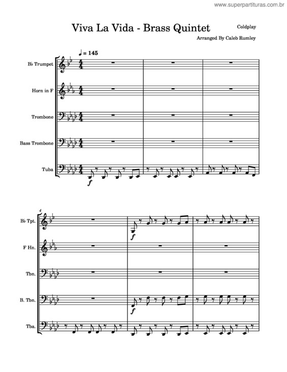 Partitura da música Viva La Vida v.109