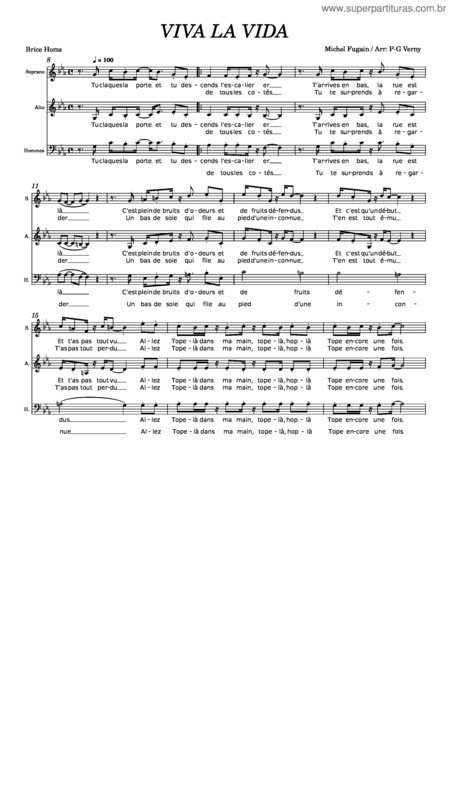 Partitura da música Viva La Vida v.112