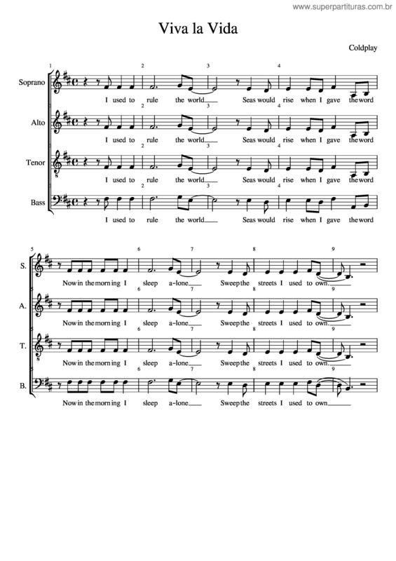 Partitura da música Viva La Vida v.21