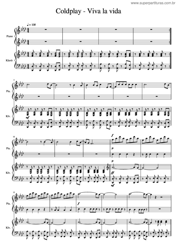 Partitura da música Viva La Vida v.23