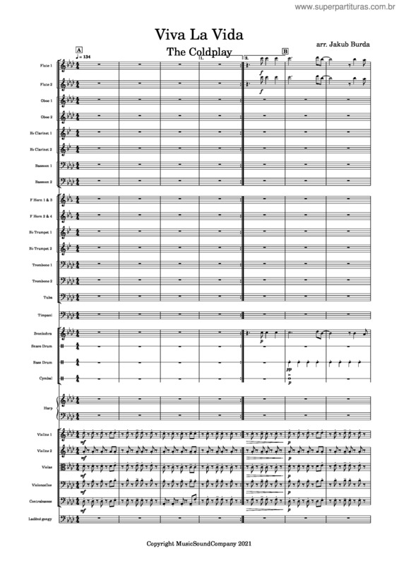 Partitura da música Viva La Vida v.28