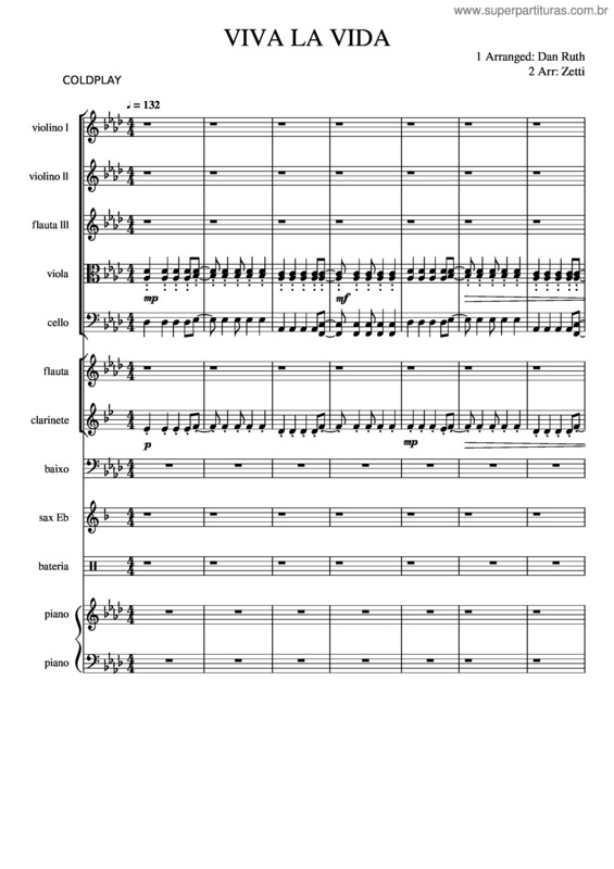 Partitura da música Viva La Vida v.30