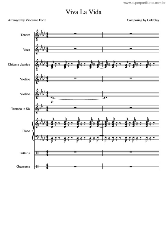 Partitura da música Viva La Vida v.34