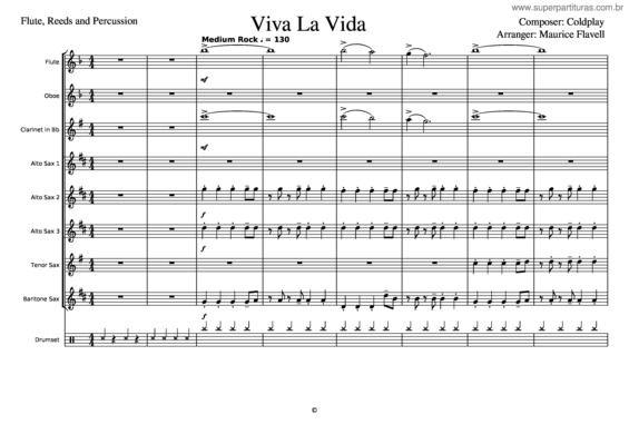 Partitura da música Viva La Vida v.36